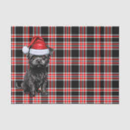 Papel De Seda Festividad de Perro Affenpinscher Navidades de Red