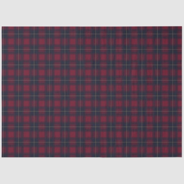 Papel De Seda Festividad de Red Plaid (Anverso)