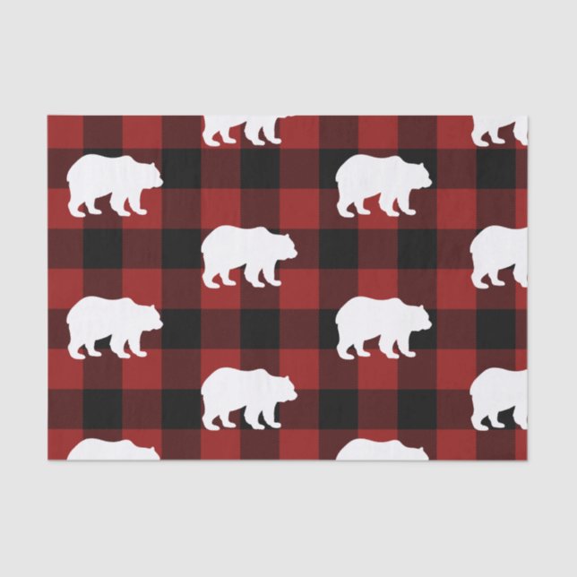 Papel De Seda Festividad del patrón del oso de la placa de búfal (Anverso)