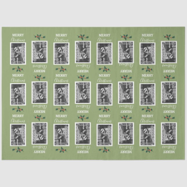 Papel De Seda Festividad navideña Festive Foto personalizada - V (Anverso)