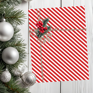 Papel De Seda Festividad Rojo Y Blanco Candy Cane Stried