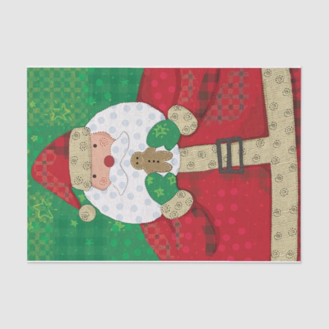Papel De Seda Festividad Santa Gingerbread (Anverso)