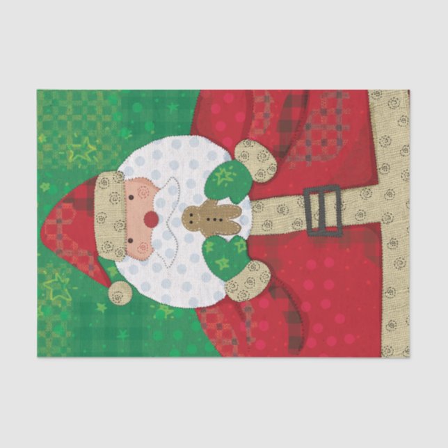 Papel De Seda Festividad Santa Gingerbread (Anverso)