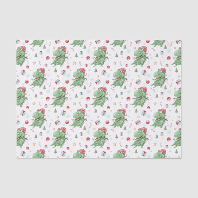 Papel De Seda Festividades de Dinosaur T-Rex (Anverso)