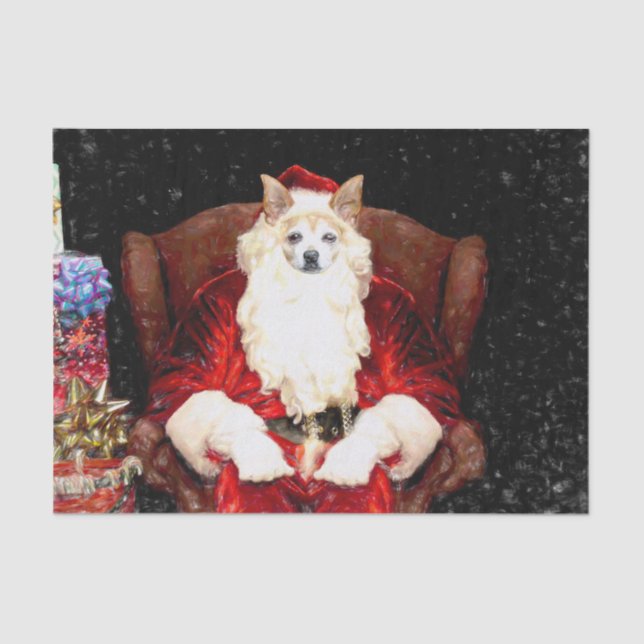 Papel De Seda Festividades de Navidades divertidos de perro de S (Anverso)