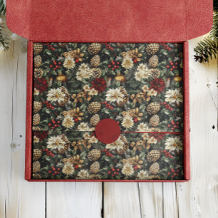 Papel De Seda Festividades florales de la pina de los Navidades 