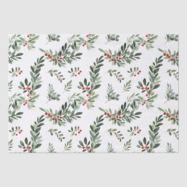 Papel De Seda Festividades Navidades Foliage Watercolor Style Ho