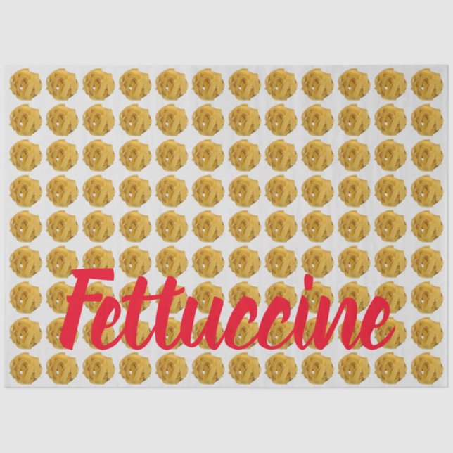 Papel De Seda Fettuccine Pasta Noodle Pattern for Food Lover (Anverso)