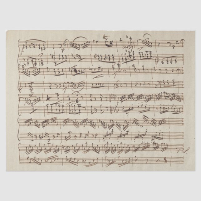 Papel De Seda Ficha Música Sonata Vintage Notas de la página Ant (Anverso)