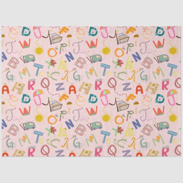 Papel De Seda Fiesta Alphabet (Anverso)