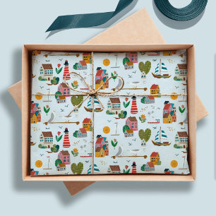 Papel De Seda Fiesta Baby Shower de Coastal Village Blue