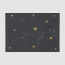 Papel De Seda Fiesta de Baby Shower con Cielo Nocturno Oscuro y