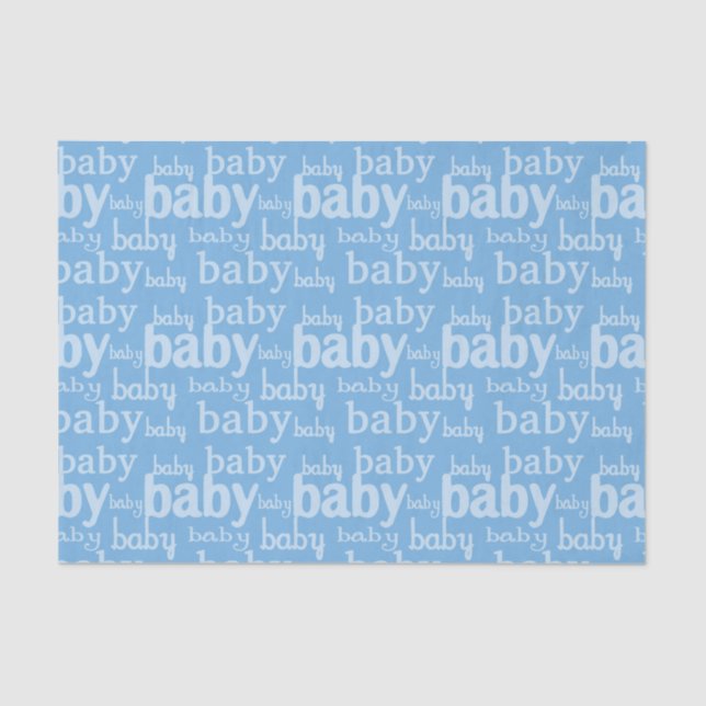 Papel De Seda Fiesta de Baby Shower It's A Boy Blue (Anverso)
