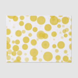 Papel De Seda Fiesta de Burbujas de Lunares Amarillos y Blancos