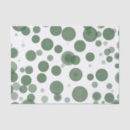 Papel De Seda Fiesta de Burbujas Modernas Verdes y Blancas con L