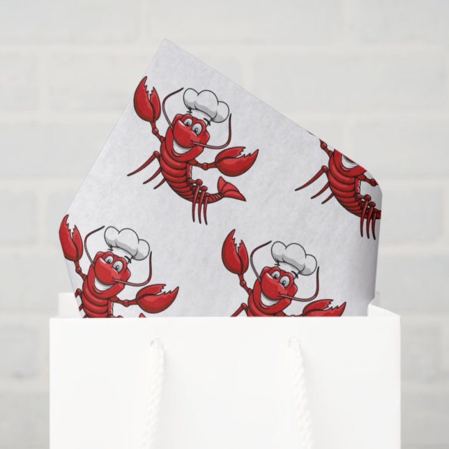 Papel De Seda Fiesta de cocción de langosta linda (Bolsa de regalo)