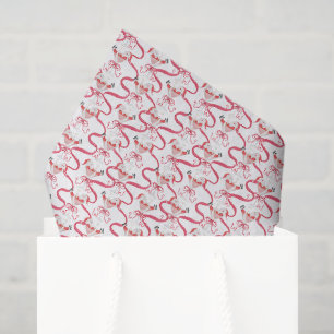 Papel De Seda Fiesta de cócteles de Navidad con Santa acuarela