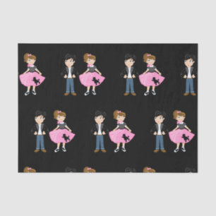 Papel De Seda Fiesta de cumpleaños de Retro Sock Hop