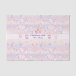 Papel De Seda Fiesta de cumpleaños de Unicornio personalizada