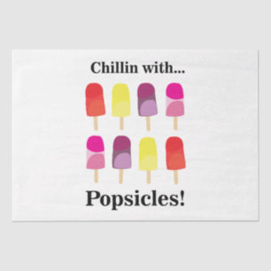 Papel De Seda Fiesta de Cumpleaños de Verano Colorida Popsicle