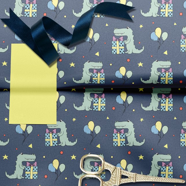 Papel De Seda Fiesta de cumpleaños del cocodrilo (Subido por el creador)