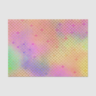 Papel De Seda Fiesta de cumpleaños del patrón de sirena rosa y N