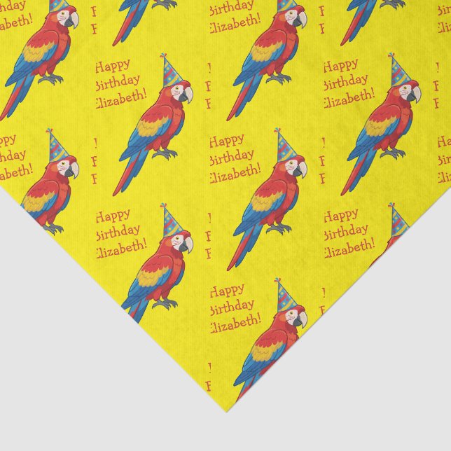 Papel De Seda Fiesta de cumpleaños para niños loro (Detalle)