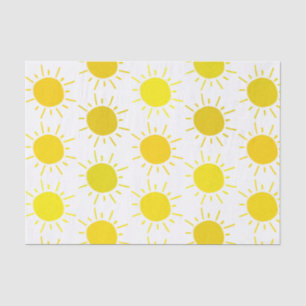 Papel De Seda Fiesta de Cumpleaños Sol Amarillo Caprichoso