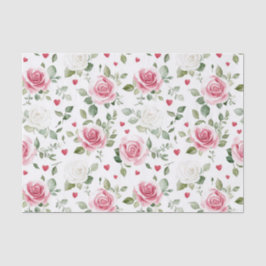 Papel De Seda Fiesta de Despedida de Soltera Corazones Florales 