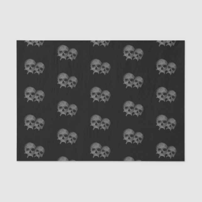 Papel De Seda Fiesta de disfraces de Halloween negro oscuro (Anverso)