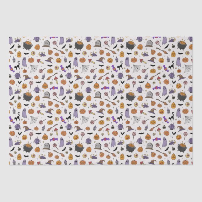 Papel De Seda Fiesta de Halloween (Anverso)