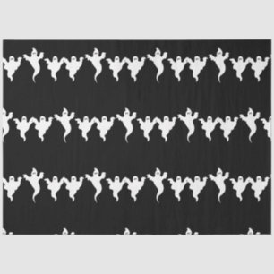 Papel De Seda Fiesta de Halloween caprichosa en blanco y negro d