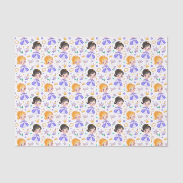 Papel De Seda fiesta de los amantes de la princesa adorable (Anverso)