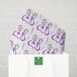 Papel De Seda Fiesta de Mardi Gras con Acuarela