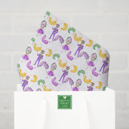 Papel De Seda Fiesta de Mardi Gras con Acuarela