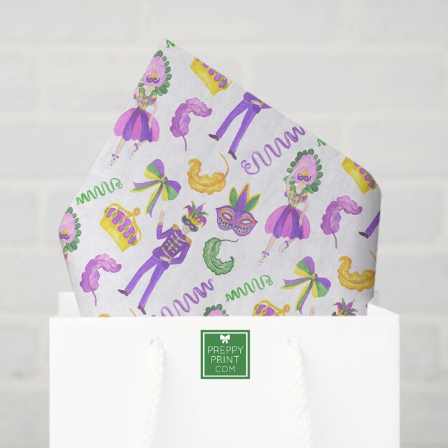 Papel De Seda Fiesta de Mardi Gras en acuarela (Subido por el creador)