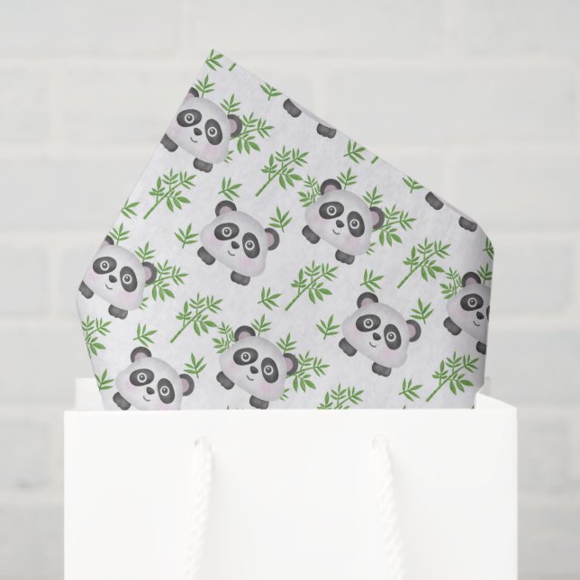 Papel De Seda fiesta de oso panda adorable (Bolsa de regalo)