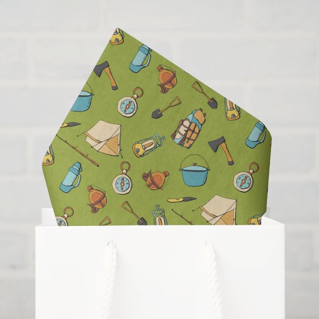 Papel De Seda fiesta de patrón de baldosas de camping genial (Bolsa de regalo)