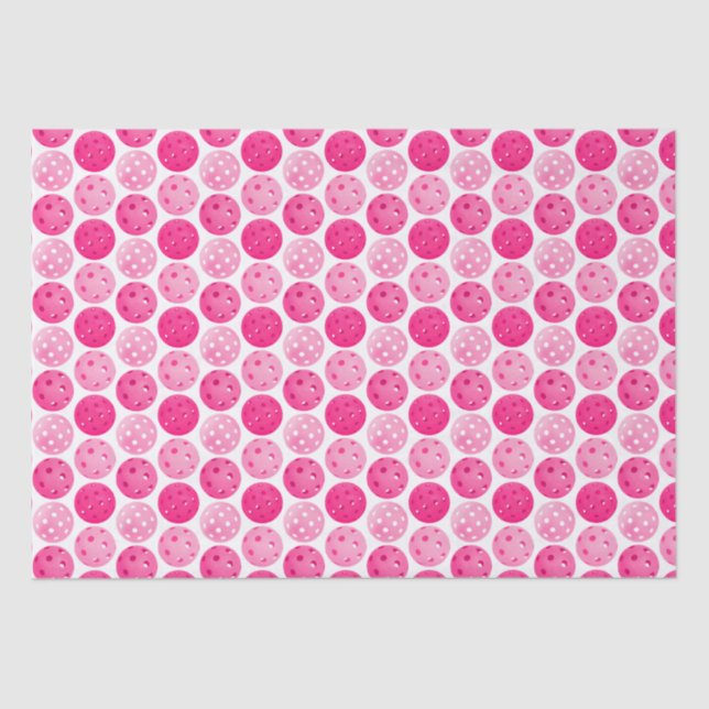 Papel De Seda Fiesta de pelota rosa y blanca (Anverso)