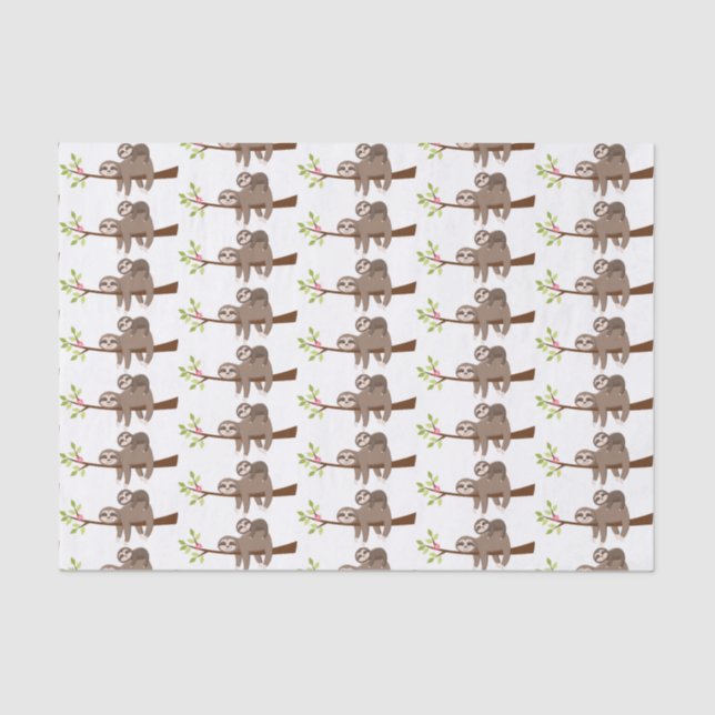 Papel De Seda Fiesta de pereza de bebé de unisex lindo tejido ma (Anverso)