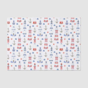 Papel De Seda fiesta de playa de faro de baldosas