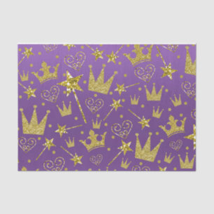 Papel De Seda Fiesta de Princesas Niñas con Brillo Purpura Real