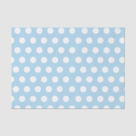 Papel De Seda Fiesta de punto de polka medio blanco y azul bebé