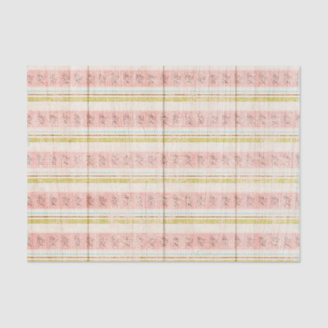 Papel De Seda Fiesta de té de Moda de cabaña rosada de madera rú (Anverso)