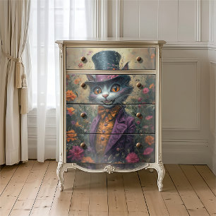 Papel De Seda Fiesta de té del sombrerero loco gato de Cheshire 