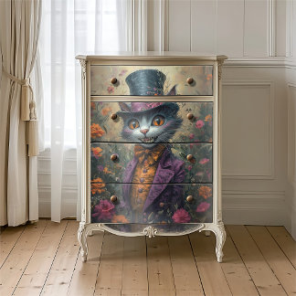 Papel De Seda Fiesta de té del sombrerero loco gato de Cheshire 