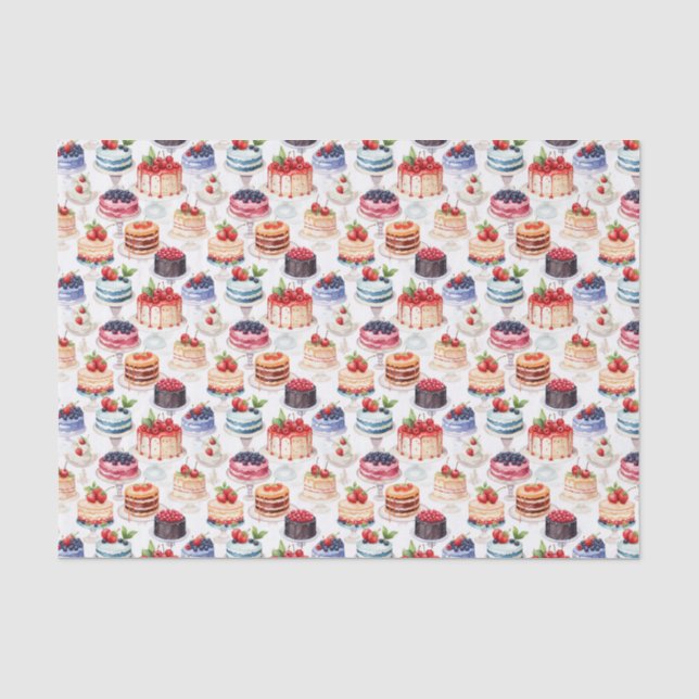 Papel De Seda Fiesta de torta de azulejos (Anverso)