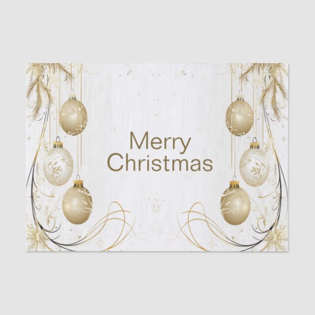 Papel De Seda Fiesta de vacaciones de los Navidades de los Ornam (Anverso)