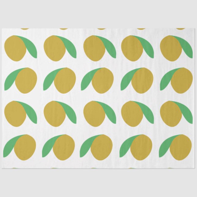 Papel De Seda Fiesta de verano de frutas tropicales de Mango (Anverso)