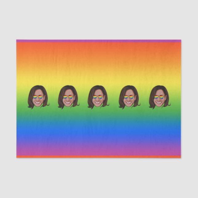 Papel De Seda Fiesta del Orgullo Kamala Harris (Anverso)